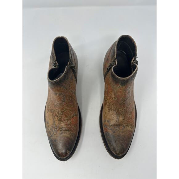 Liberty Black NEW Emmie Floral Tan Multicolor Boots size 7 - Picture 2 of 6